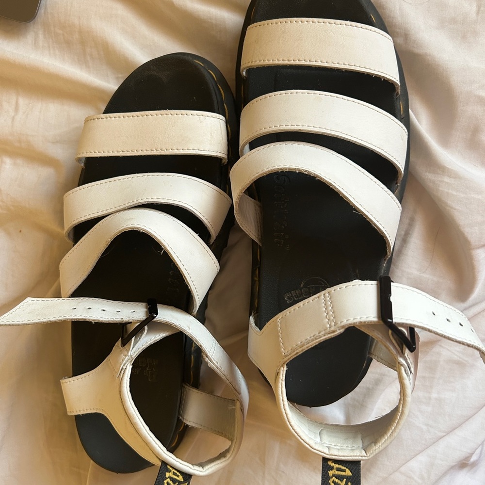 Doc Martens white sandals